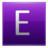 Letter E violet